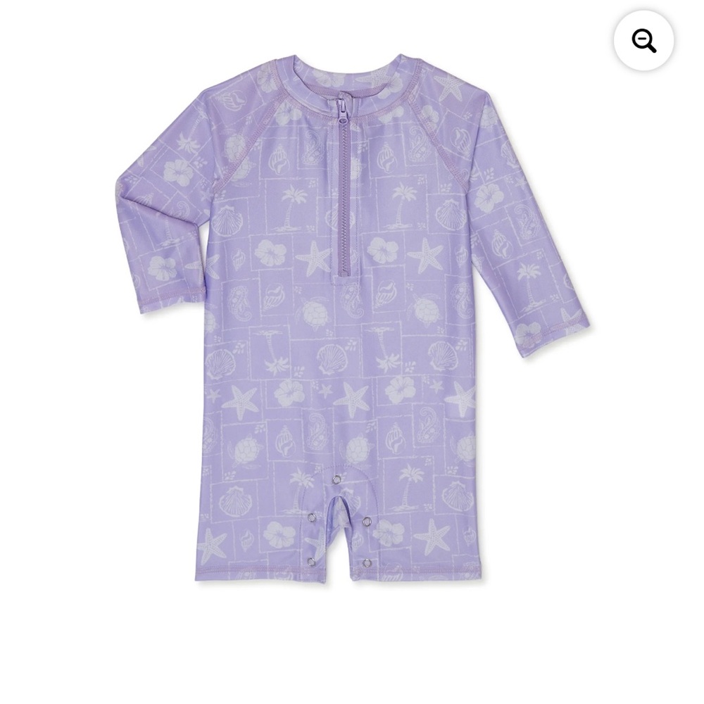 Rash Guard Long Sleeves Printed Baby Swimsuit One Piece Swimwear 0/3M